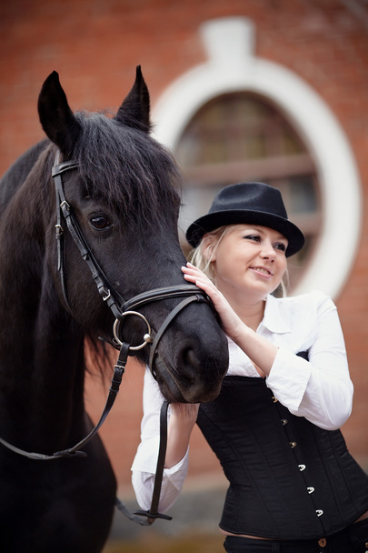 Tyttö ja hevonen
  - Valokuva, kuva