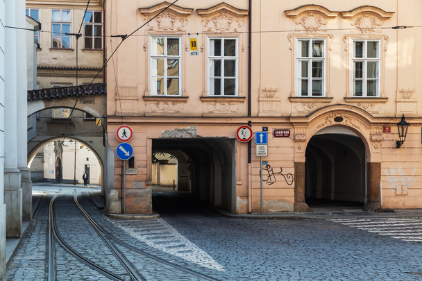 Street view in the lesser town of Prague, Czechia - Zdjęcie, obraz