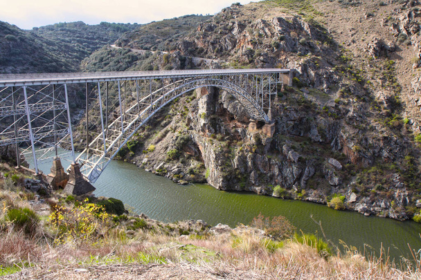 PIno bridge over Douro river, Castile and Leon, Spain Arribes del Duero - Photo, Image