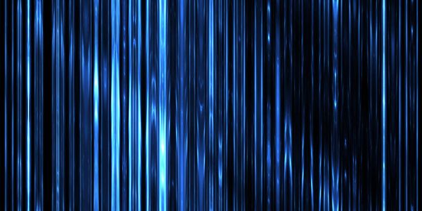 Seamless dark blue abstract background with colorful neon light streaks and beams. Glowing futuristic technology or fantasy sci-fi digital glass refraction stripes effect backdrop pattern. - Photo, Image