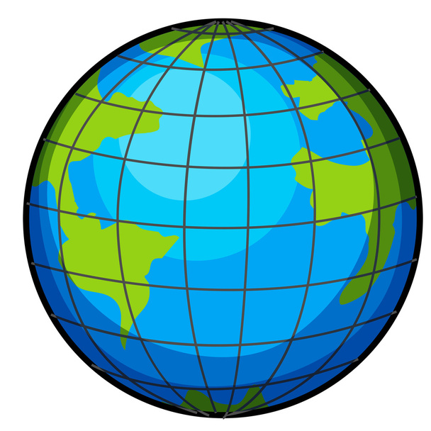 een wereldbol - Vector, afbeelding
