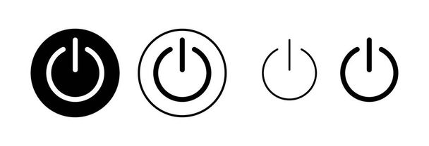 Векторна ілюстрація піктограми живлення. Сигнал і символ перемикача живлення. Електроенергія
 - Вектор, зображення
