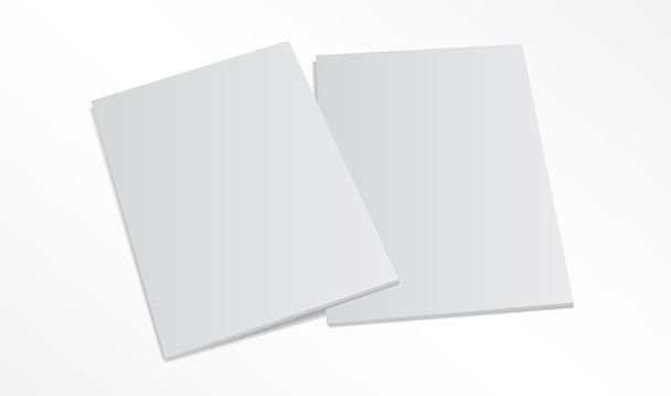 dos cubiertas de revista en blanco aisladas sobre fondo blanco
 - Vector, imagen