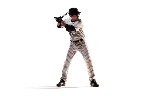 isolated on white professional baseball player - Photo, image
