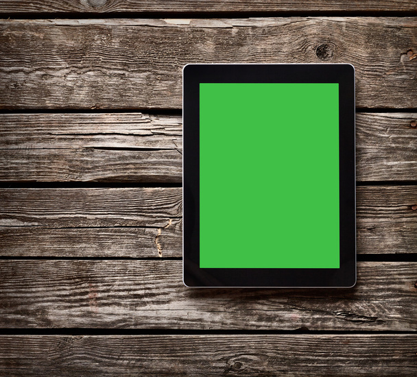 Digital tablet  with green screen - Foto, Bild