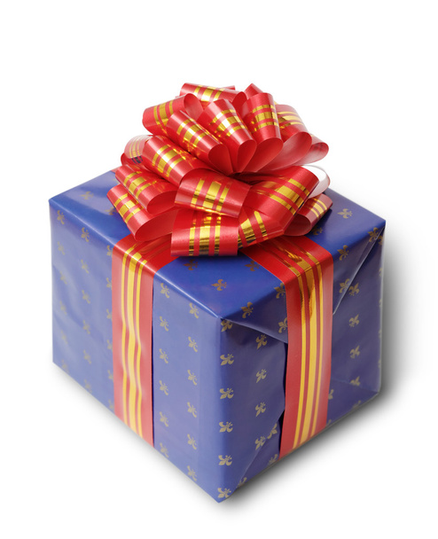 mavi hediye kutusu - Fotoğraf, Görsel