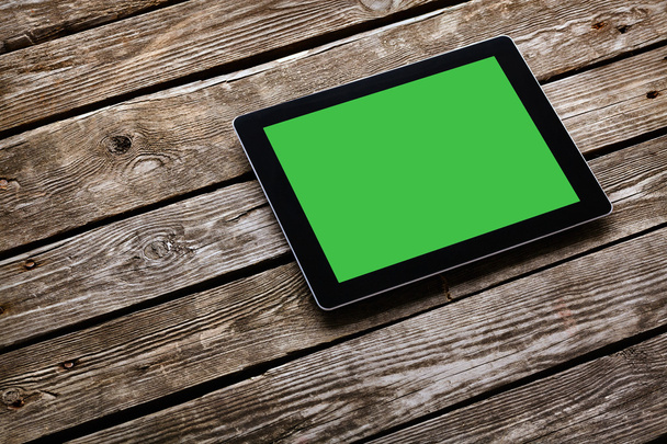 Digital tablet computer with green screen - Foto, Imagem