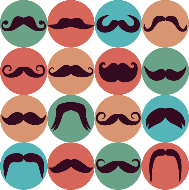 Design  Moustaches set. - Vettoriali, immagini
