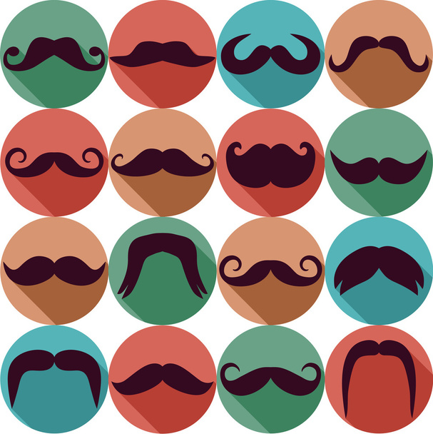 Design  Moustaches set. - Vektor, Bild