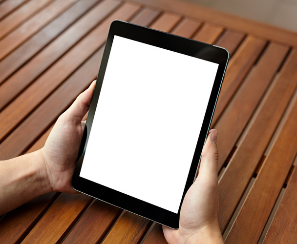 Tablet PC digital en manos masculinas - Foto, imagen