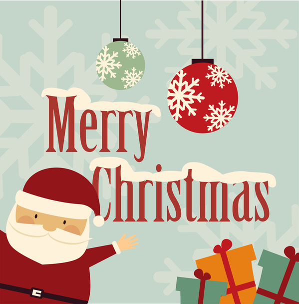 Santa Claus wishes Merry Christmas - Vector, Image