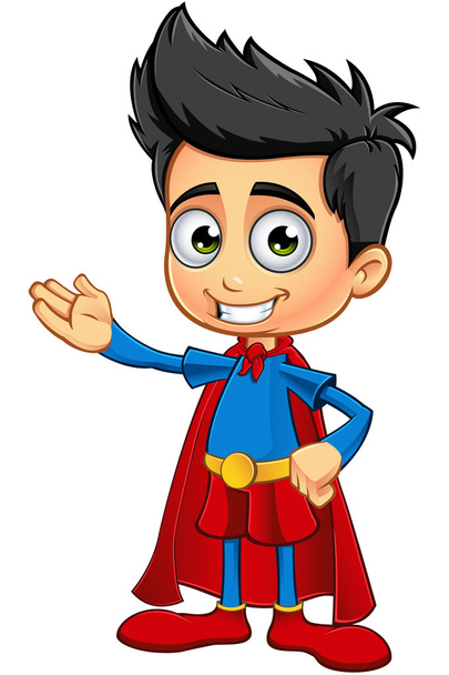 Super Boy Character - Vektör, Görsel