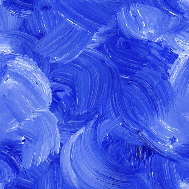 Pattern with blue acrylic painting - Vector, Image
