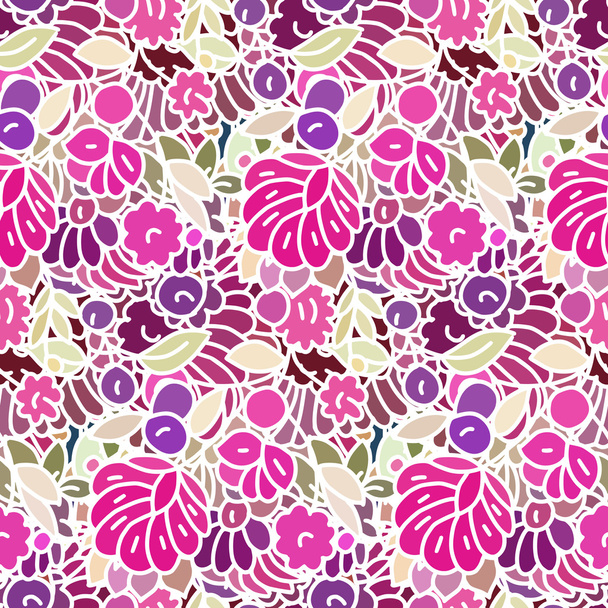 Naadloos patroon met bloemen - Vector, afbeelding