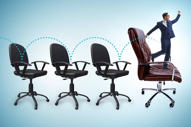 Promotion concept with the office chairs and businessman - Photo, Image