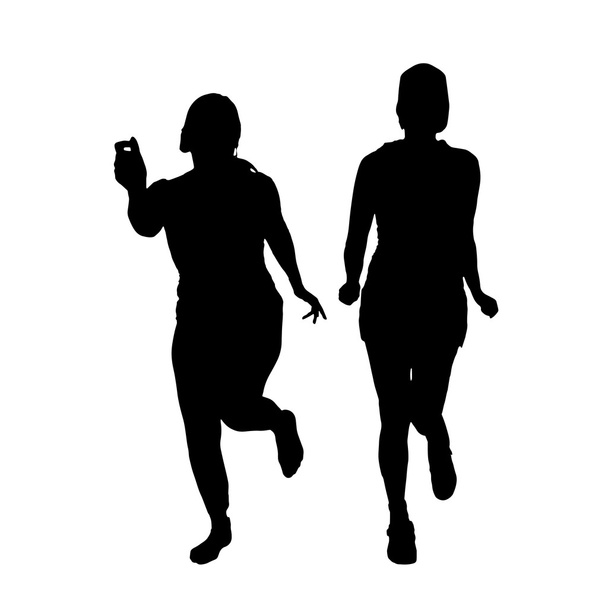 Silhouette of a couple. - Vector, Image
