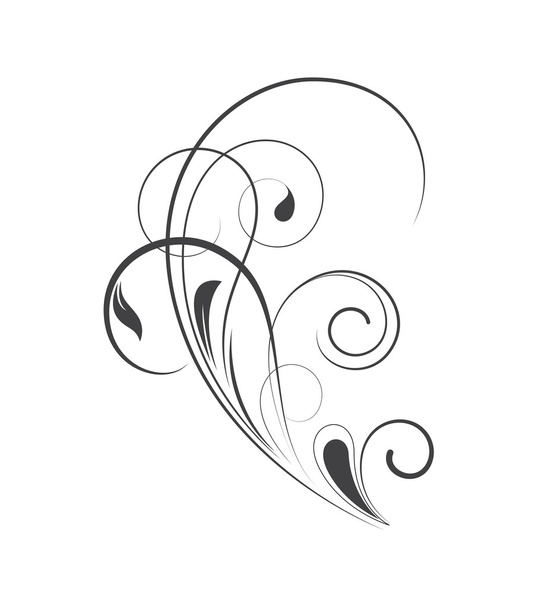 Swirl Ornate Flourish Design - Wektor, obraz