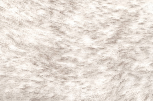 White wolf fake fur, surface, close-up, from above. Faux fur made of synthetic fibers. Pile of fabric and animal-friendly alternative to traditional fur clothing, with same appearance and warmth. - Photo, Image