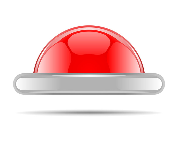 Red vector shiny button - Vektör, Görsel