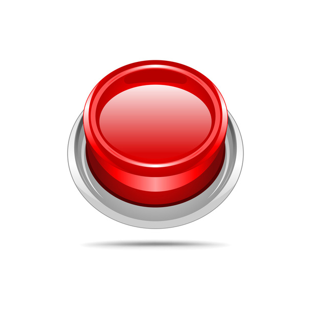 Red vector shiny button - Vector, Image