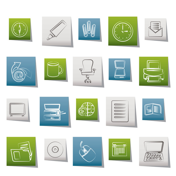 Business and Office tools icons - Vector, imagen