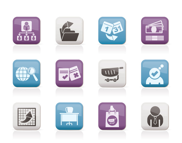 Business, Management and office icons - Vektor, Bild