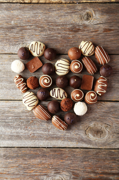 Heart of sweet chocolates - Foto, immagini