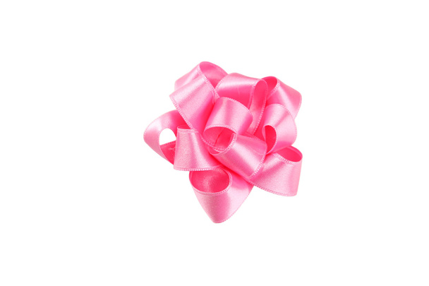 Pink bow isolated on white - Photo, Image