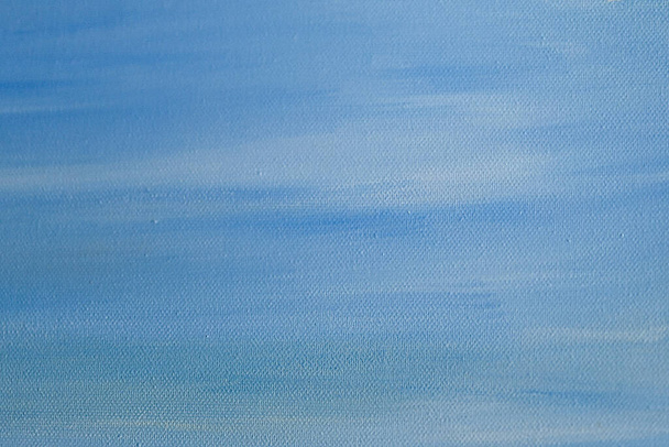 Kopya alanı ile boyanmış mavi tuval dokusu - Fotoğraf, Görsel