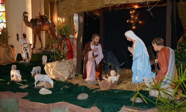 Франції, сцени Різдва в Трієль сюр Сени церкви - Фото, зображення