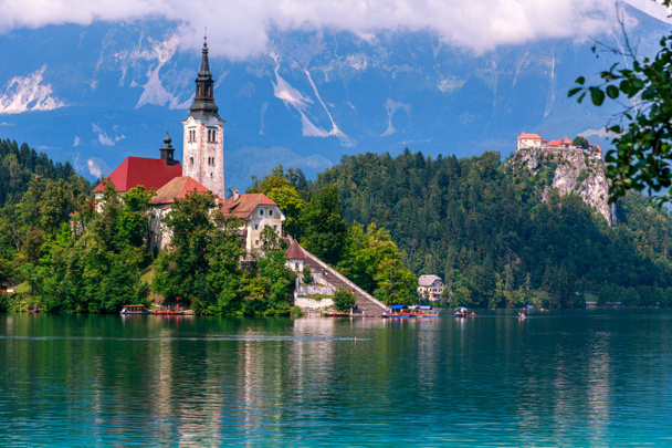 Met lake Bled - Foto, afbeelding