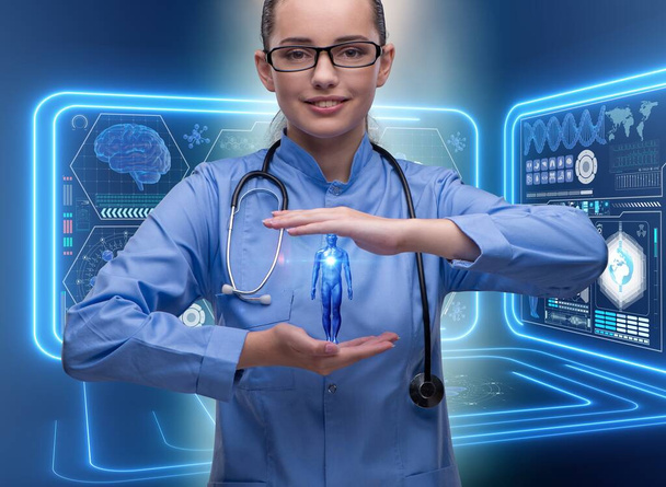 La doctora en concepto médico futurista - Foto, Imagen