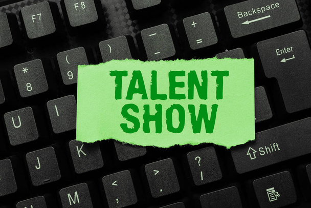 Kézírás jel Talent Show, konceptuális fotó A színészek versenye show casting előadásaikat - Fotó, kép