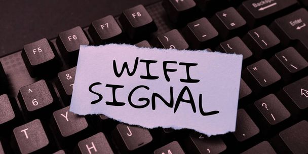 Вдохновленные WiFi, Word WiFi обеспечивают беспроводной высокоскоростной интернет и подключение к сети - Фото, изображение