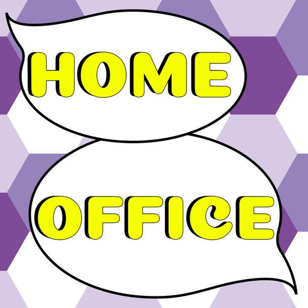 Konceptuální titulek Home Office, Koncepce znamená prostor určený pro osoby s bydlištěm pro oficiální podnikání - Fotografie, Obrázek