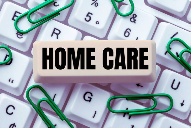 Teksten weergeven Home Care, Business showcase Plaats waar mensen de beste service van comfort kunnen krijgen - Foto, afbeelding