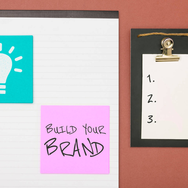 Εγγραφείτε εμφάνιση Build Your Brand, Business approach Κάντε μια εμπορική ταυτότητα Marketing Διαφήμιση - Φωτογραφία, εικόνα