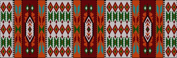 A traditional ornament of the peoples and countries of Asia, in which saturated colors attract luck and wealth. Women's woven carpets with ornament embroidered on fabrics for dresses. Embroidery patterns.  - Vector, Image