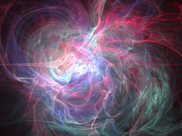 Fantasia vermelho verde caos abstrato fractal efeito luz fundo
 - Foto, Imagem
