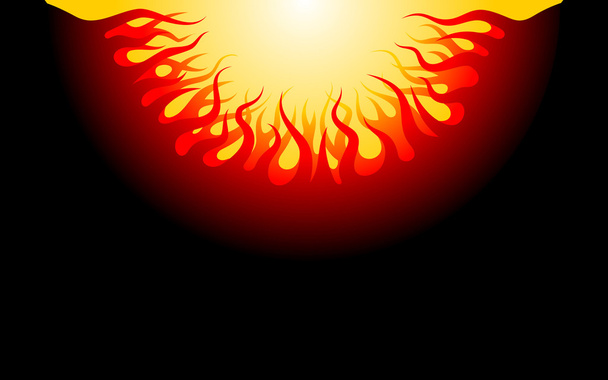 Reverse flames - Vector, Image