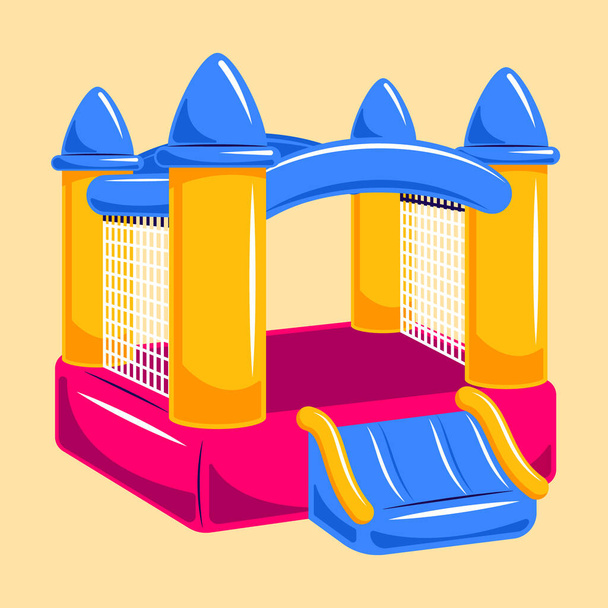 Hand drawn bounce house Vector illustration - Vector, Image