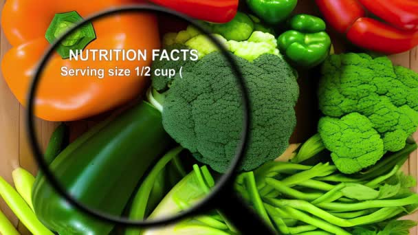 Διατροφικές πληροφορίες για διάφορα λαχανικά - Πλάνα, βίντεο