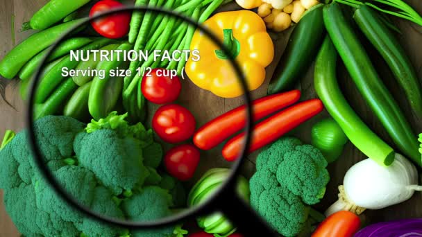 Valeur nutritive de divers légumes - Séquence, vidéo