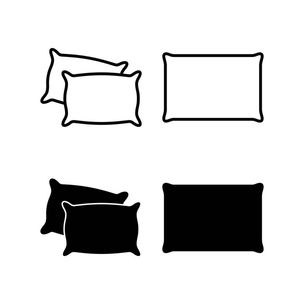 Icono de almohada vector para web y aplicación móvil. Signo de almohada y símbolo. Cómoda almohada esponjosa - Vector, Imagen