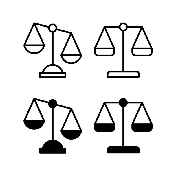 Scales icon vector for web and mobile app. Law scale icon. Justice sign and symbol - Vector, Image