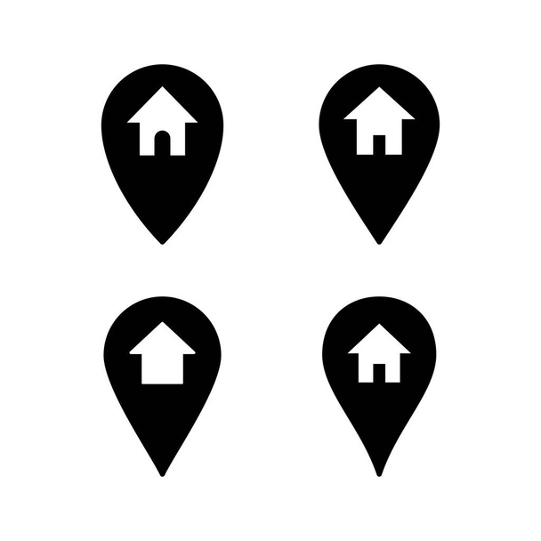 Address icon vector for web and mobile app. home location sign and symbol. pinpoint - Vecteur, image