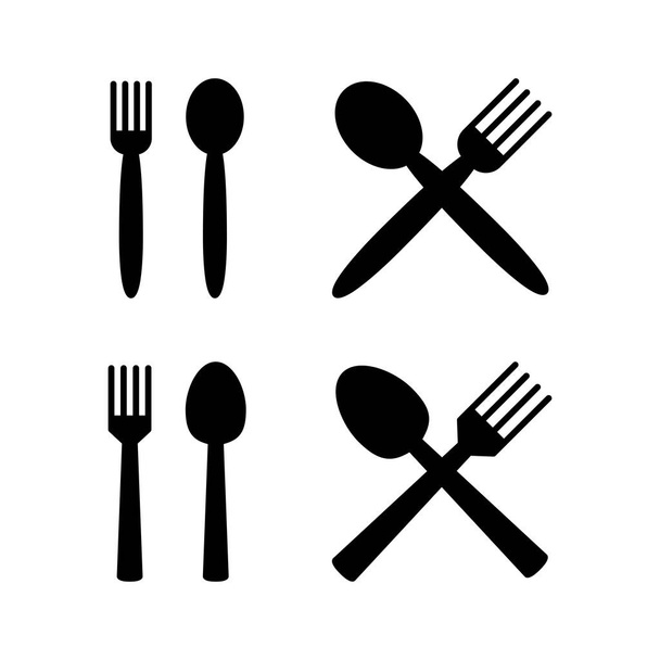 Löffel und Gabel Icon Vektor für Web und mobile App. Löffel, Gabel und Messer Symbolvektor. Restaurant-Schild und Symbol - Vektor, Bild