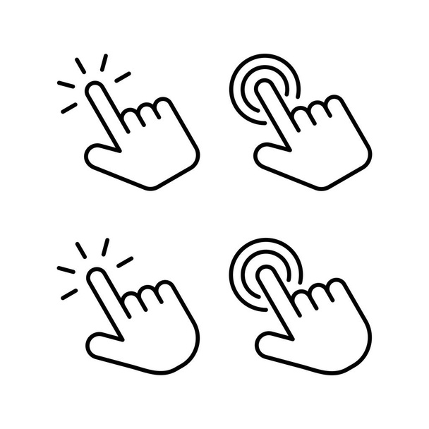 Вектор значков вручную для веб и мобильного приложения. знак указателя и символ. значок ручного курсора - Вектор,изображение