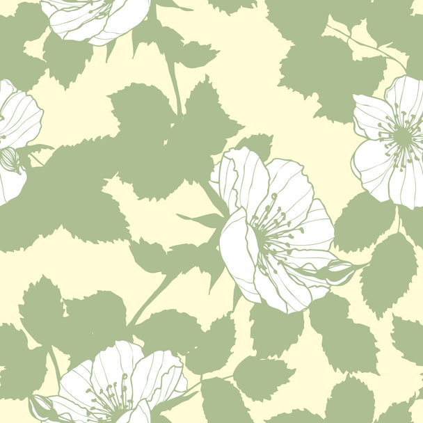 Seamless pattern with flowers roses - Vector, afbeelding