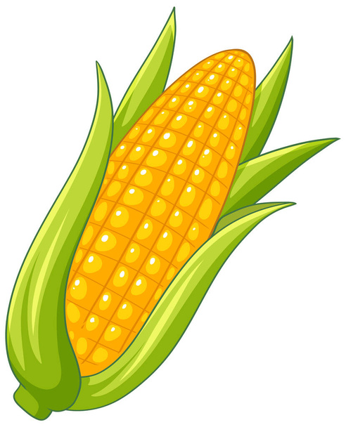 Un semplice cartone animato di mais illustrazione - Vettoriali, immagini
